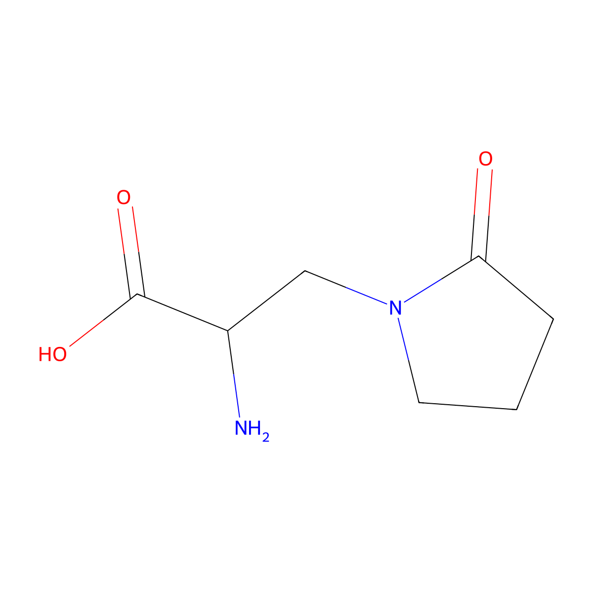 (2S)-2-amino-3-(2-oxopyrrolidin-1-yl)propanoic acid molecular structure, CAS 1510677-72-1