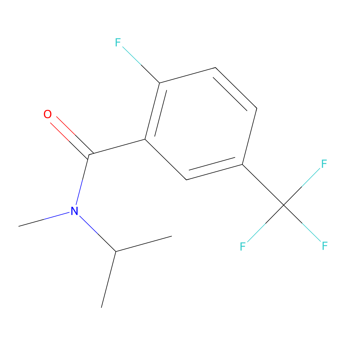 2-Fluoro-N-methyl-N-(1-methylethyl)-5-(trifluoromethyl)benzamide molecular structure, CAS 1510688-94-4