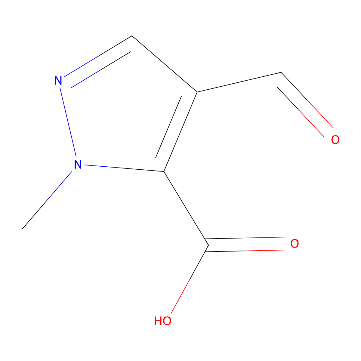 4-Formyl-1-methyl-1H-pyrazole-5-carboxylic acid molecular structure, CAS 1510690-43-3