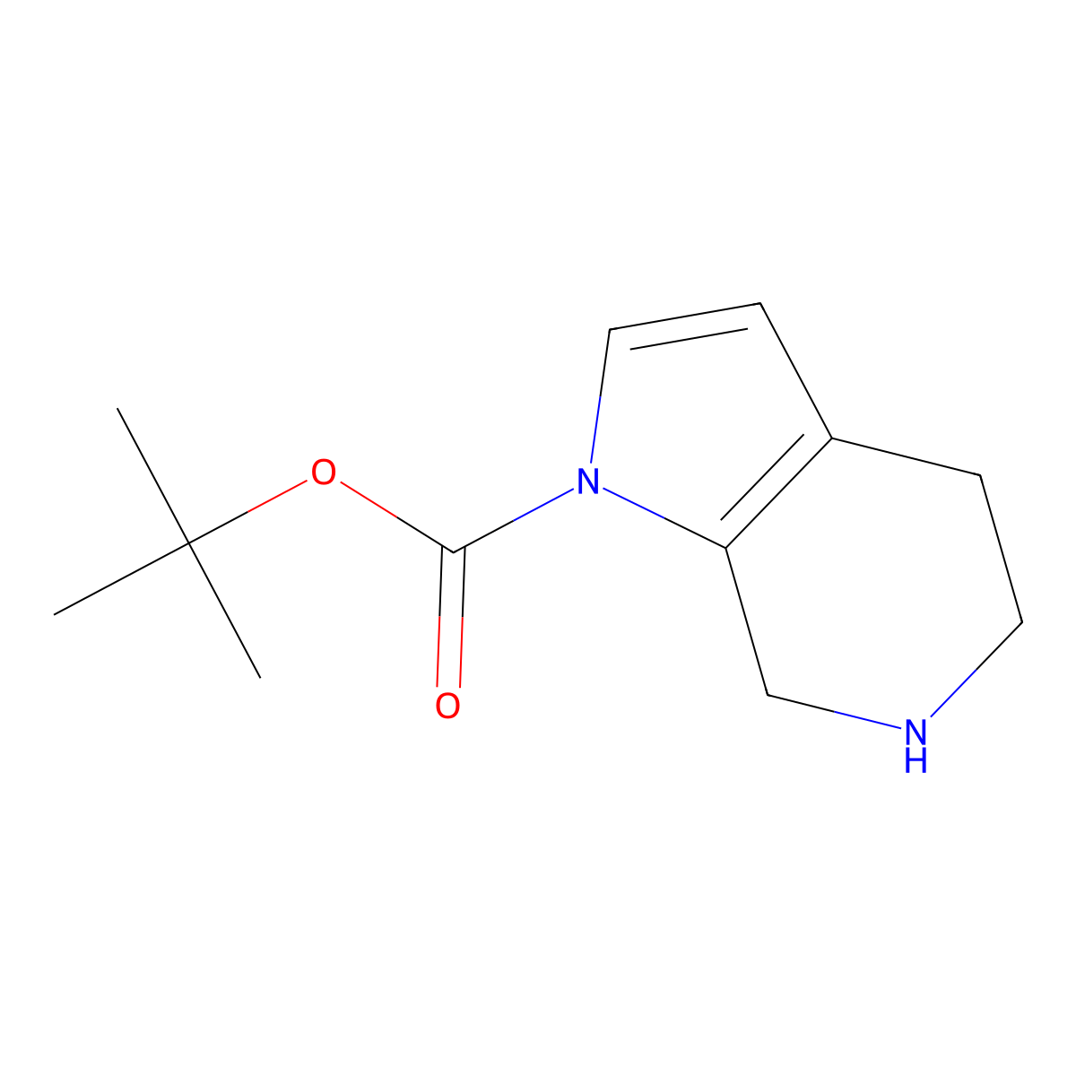 tert-butyl 1H,4H,5H,6H,7H-pyrrolo[2,3-c]pyridine-1-carboxylate molecular structure, CAS 1510717-35-7
