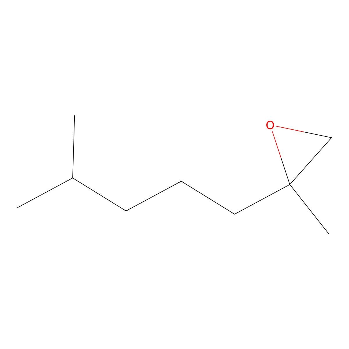 2-Methyl-2-(4-methylpentyl)oxirane molecular structure, CAS 151072-31-0