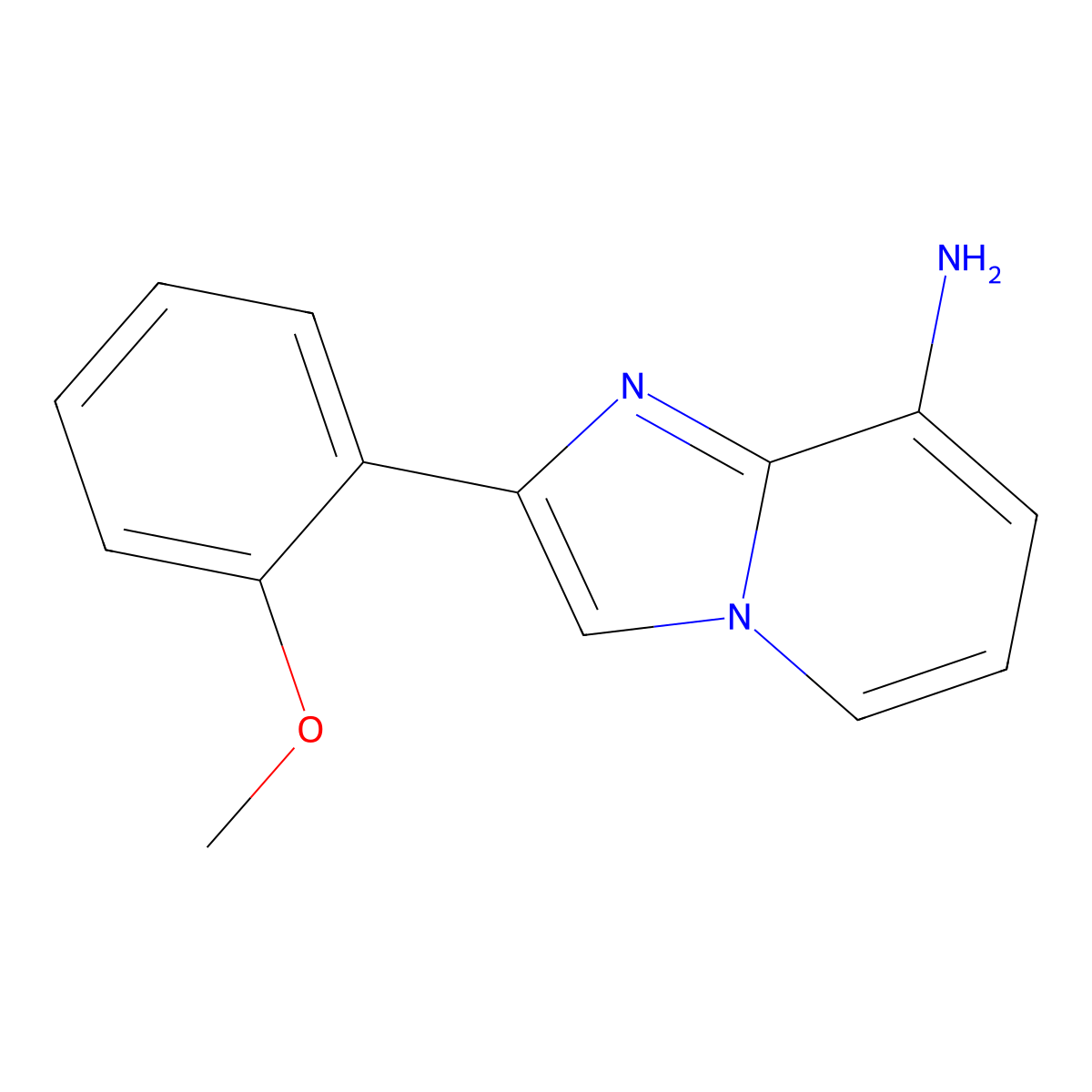 2-(2-Methoxyphenyl)imidazo[1,2-a]pyridin-8-amine molecular structure, CAS 1510724-60-3