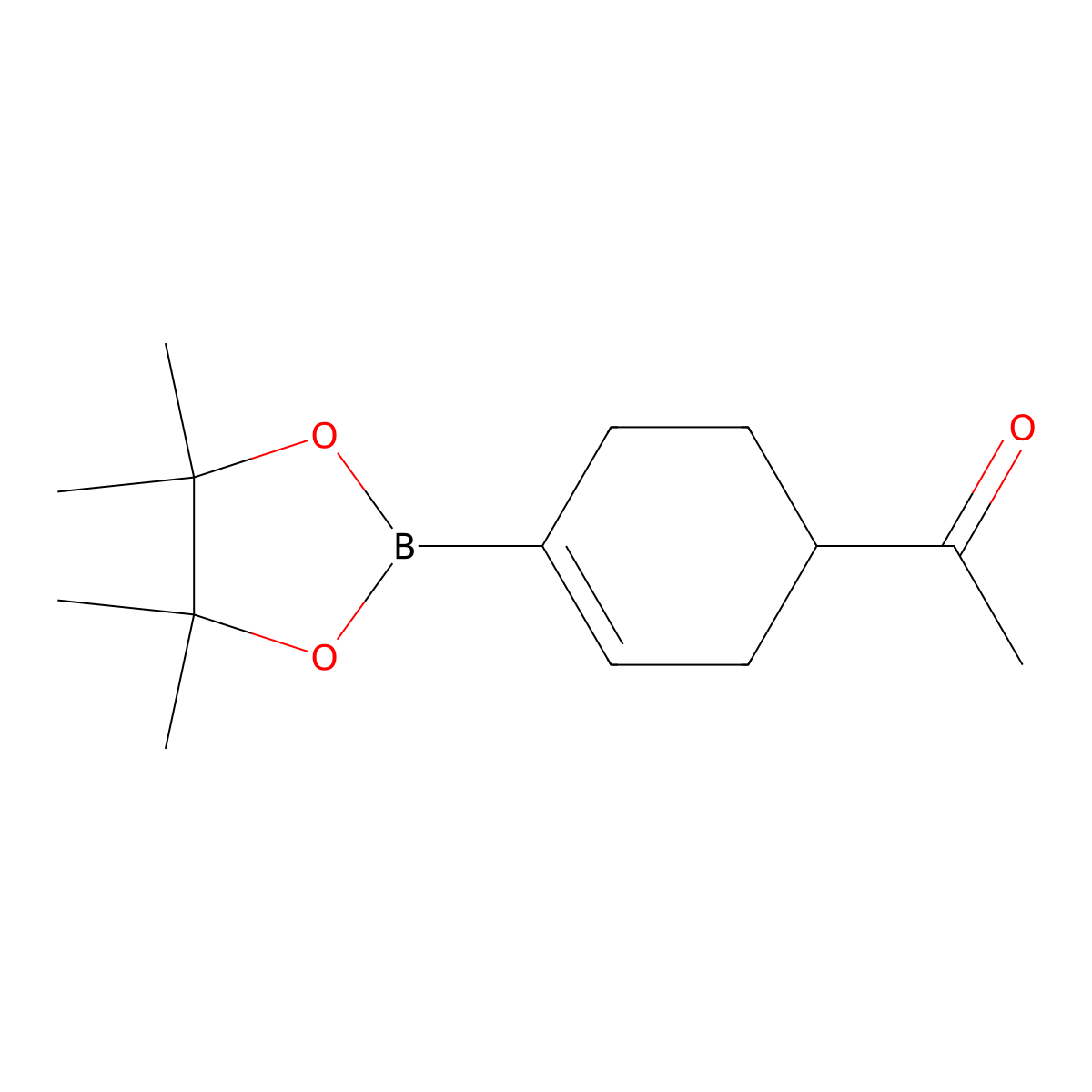 1-(4-(4,4,5,5-Tetramethyl-1,3,2-dioxaborolan-2-yl)cyclohex-3-enyl)ethanone molecular structure, CAS 151075-23-9
