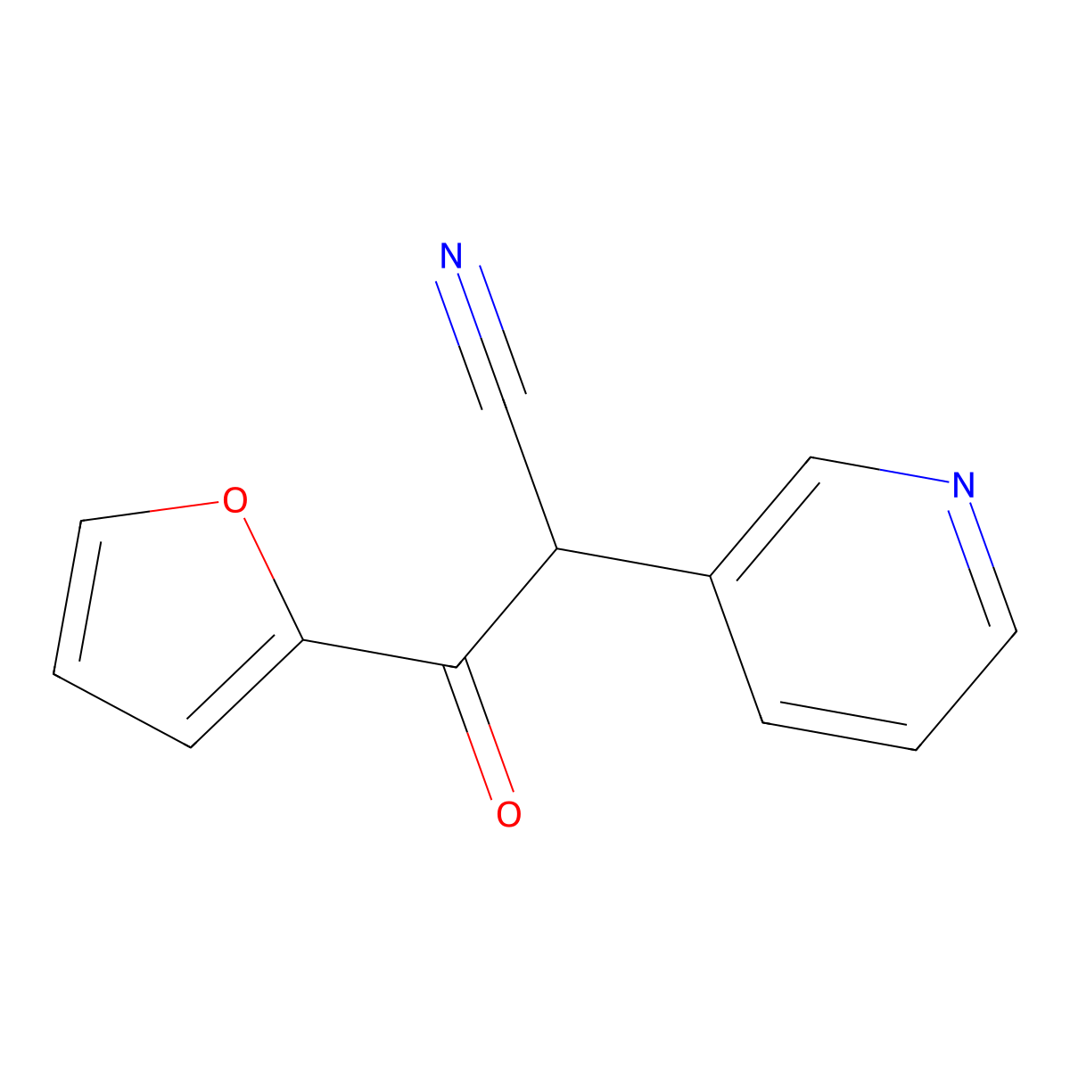 3-(Furan-2-yl)-3-oxo-2-(pyridin-3-yl)propanenitrile molecular structure, CAS 1510756-40-7