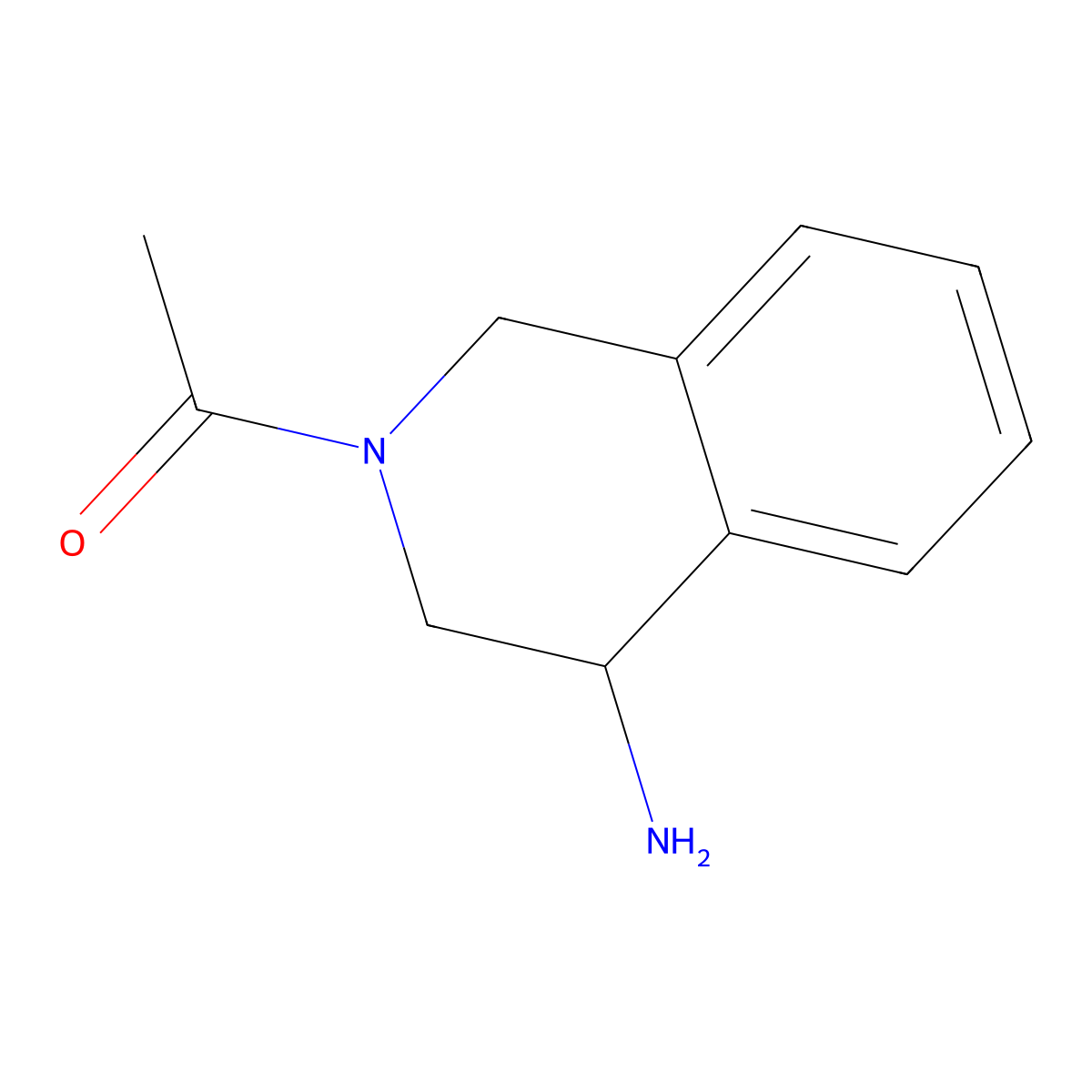 1-(4-Amino-1,2,3,4-tetrahydroisoquinolin-2-yl)ethan-1-one molecular structure, CAS 1510757-65-9