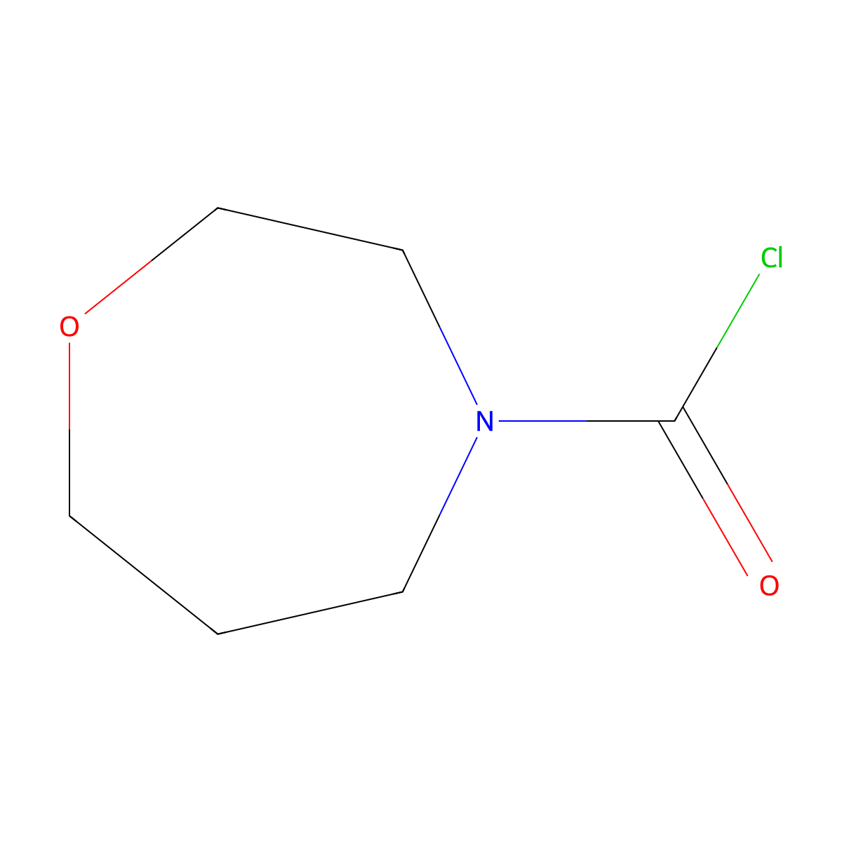1,4-Oxazepane-4-carbonyl chloride molecular structure, CAS 1510760-04-9