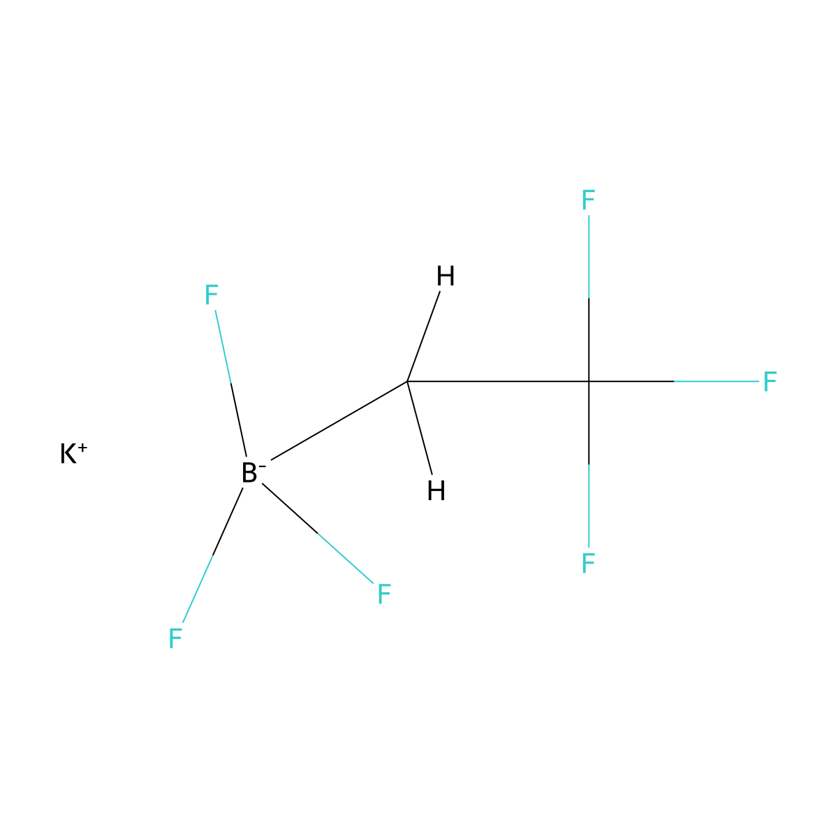 Potassium trifluoro(2,2,2-trifluoroethyl)borate molecular structure, CAS 1510778-85-4