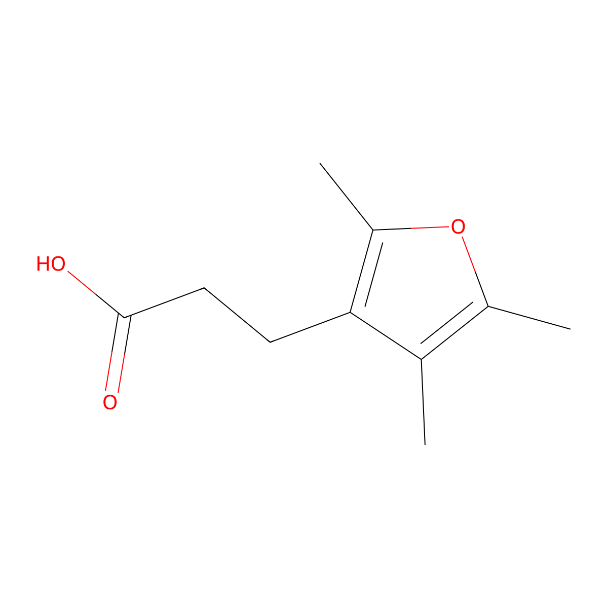 3-(Trimethylfuran-3-yl)propanoic acid molecular structure, CAS 1510780-13-8