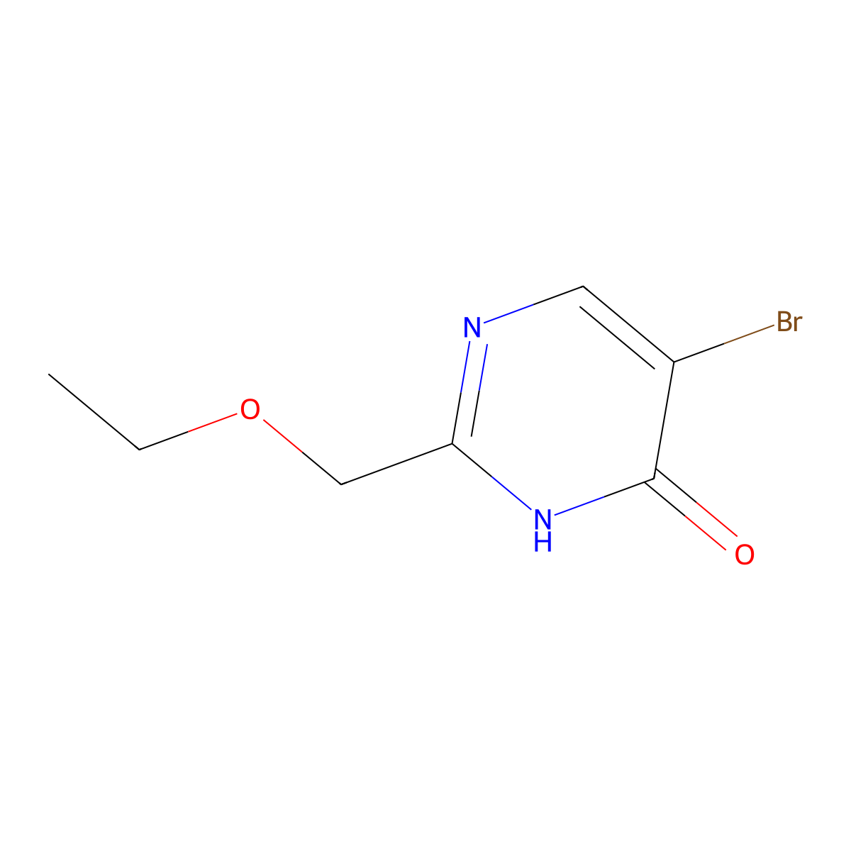 5-Bromo-2-(ethoxymethyl)pyrimidin-4-ol molecular structure, CAS 1510786-66-9