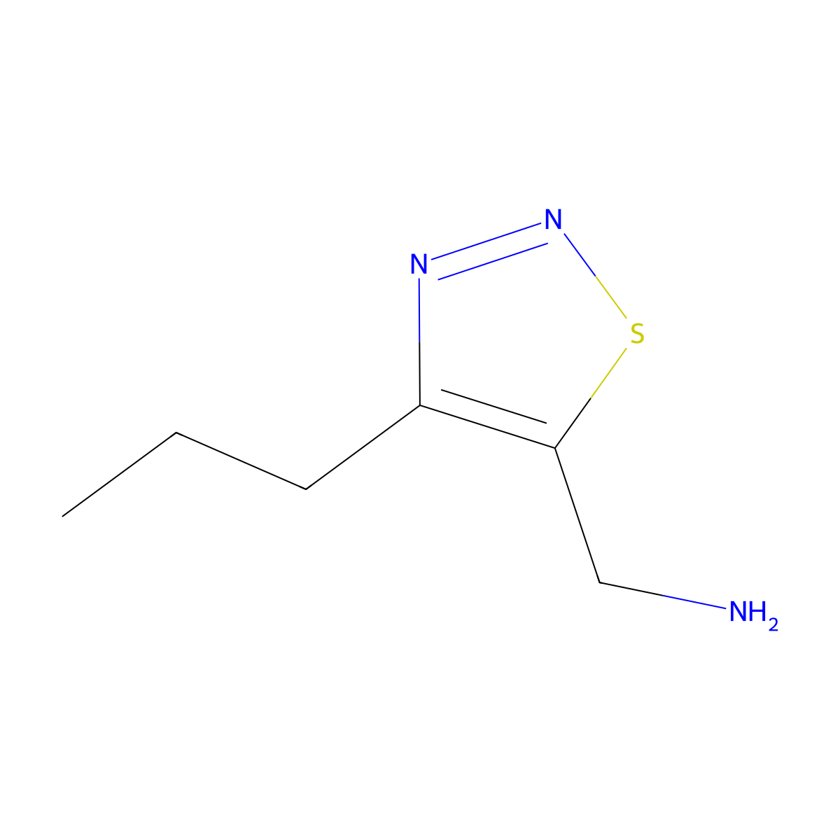 1-(4-Propyl-1,2,3-thiadiazol-5-yl)methanamine molecular structure, CAS 1510787-17-3