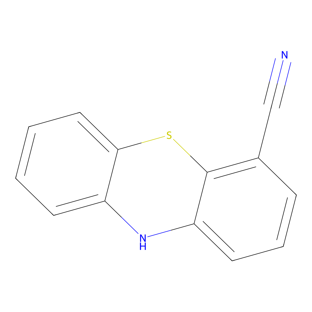 10H-Phenothiazine-4-carbonitrile molecular structure, CAS 151079-77-5