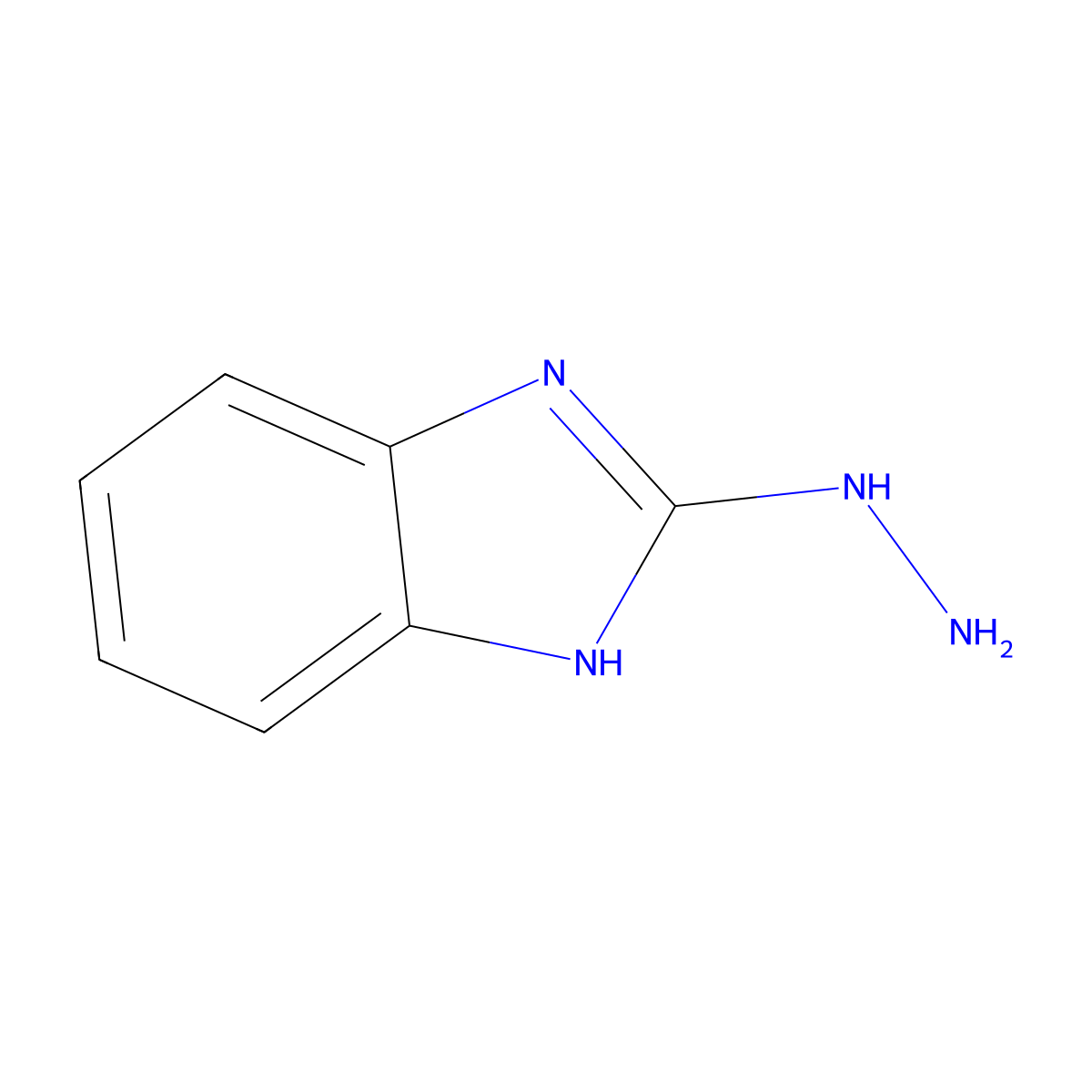 2-hydrazinyl-1H-1,3-benzodiazole molecular structure, CAS 15108-18-6