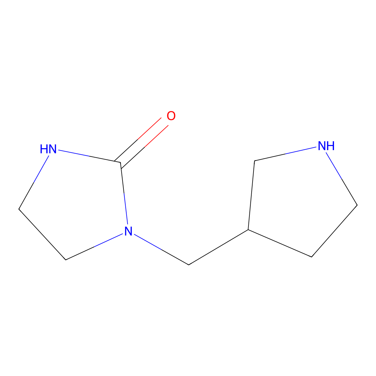 1-[(Pyrrolidin-3-yl)methyl]imidazolidin-2-one molecular structure, CAS 1510803-57-2