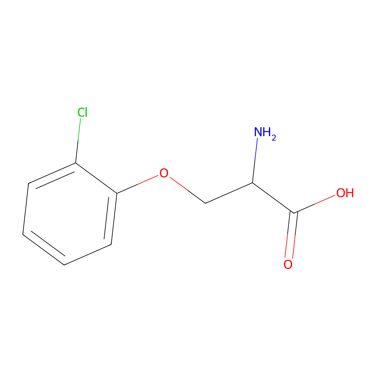 O-(2-Chlorophenyl)-L-serine molecular structure, CAS 1510814-29-5