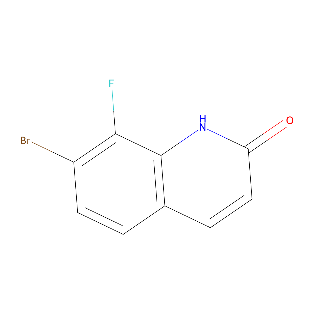 7-Bromo-8-fluoroquinolin-2-ol molecular structure, CAS 1510844-27-5