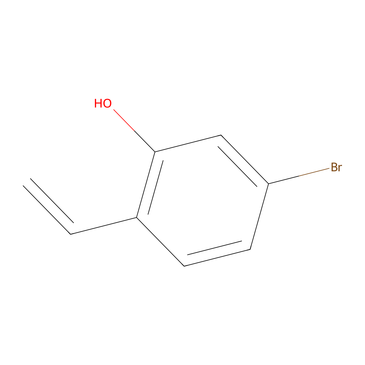 5-Bromo-2-ethenylphenol molecular structure, CAS 1510865-23-2