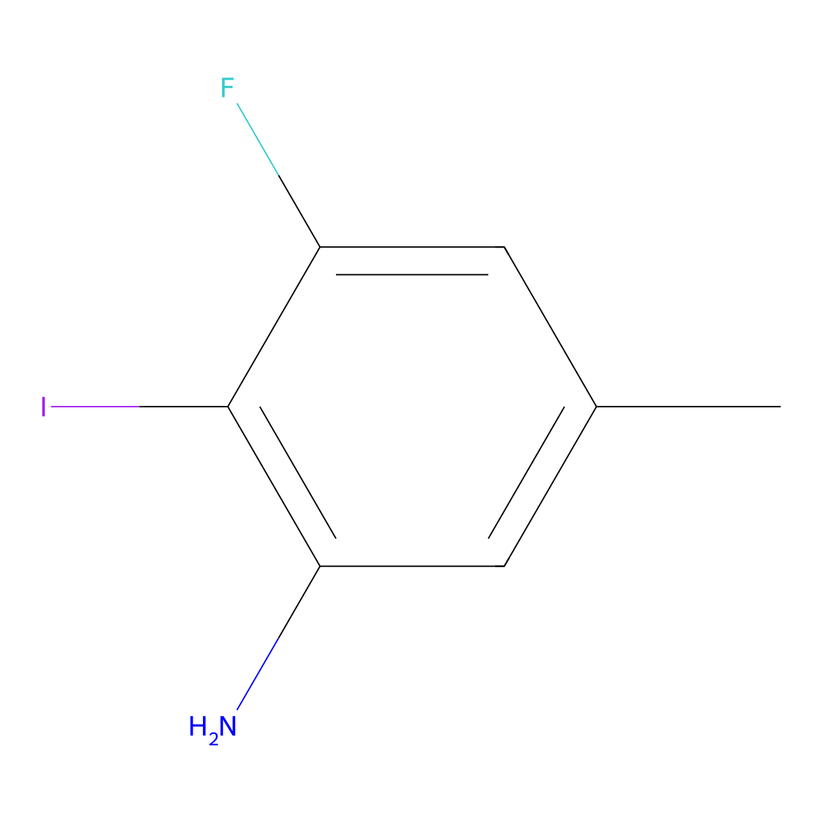 3-Fluoro-2-iodo-5-methylaniline molecular structure, CAS 1510866-71-3