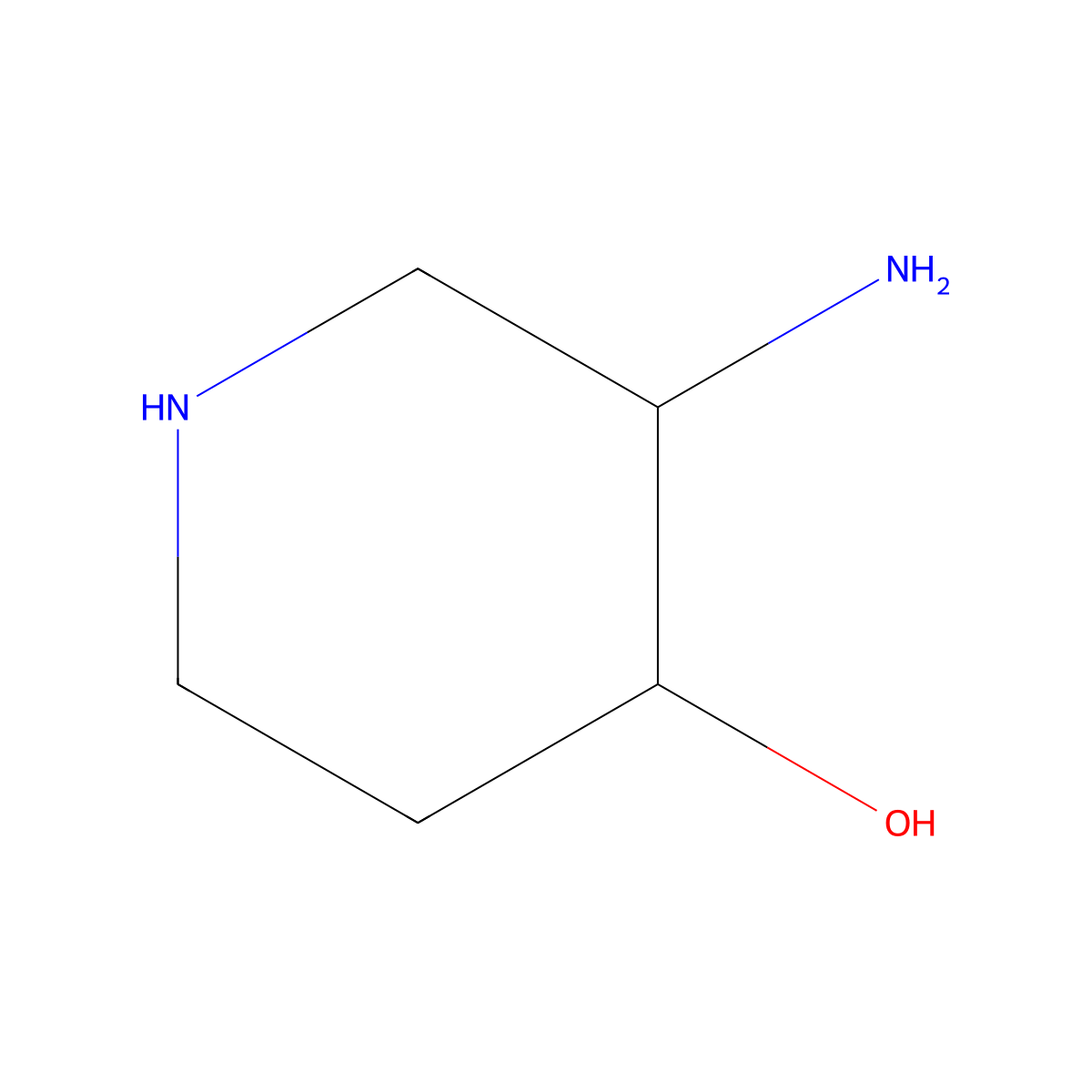 (3S,4S)-3-aminopiperidin-4-ol molecular structure, CAS 1510866-72-4