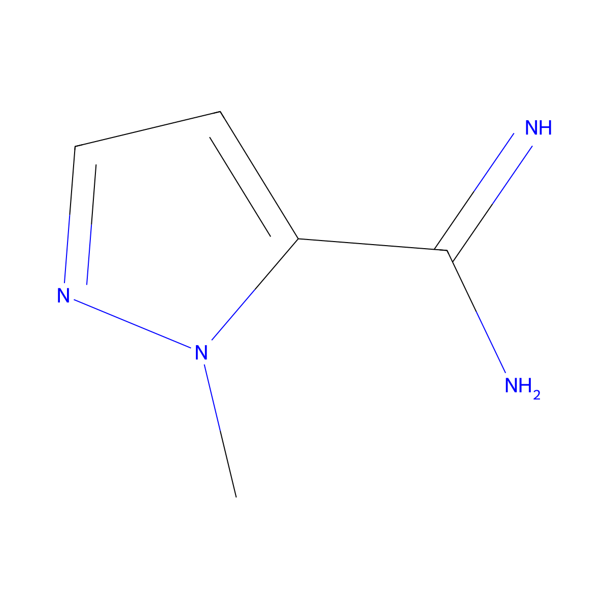 1-Methyl-1h-pyrazole-5-carboximidamide molecular structure, CAS 1510872-63-5