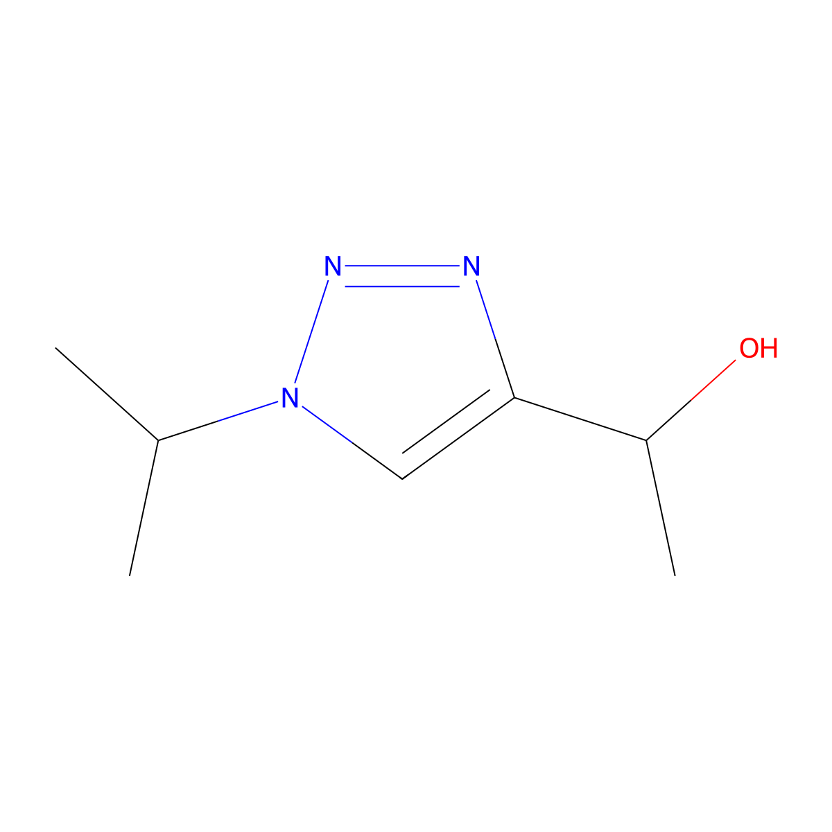 1-[1-(propan-2-yl)-1H-1,2,3-triazol-4-yl]ethan-1-ol molecular structure, CAS 1510879-45-4