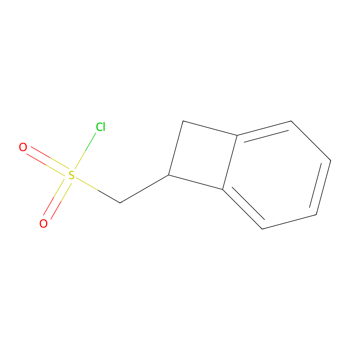 {Bicyclo[4.2.0]octa-1,3,5-trien-7-yl}methanesulfonyl chloride molecular structure, CAS 1510883-96-1