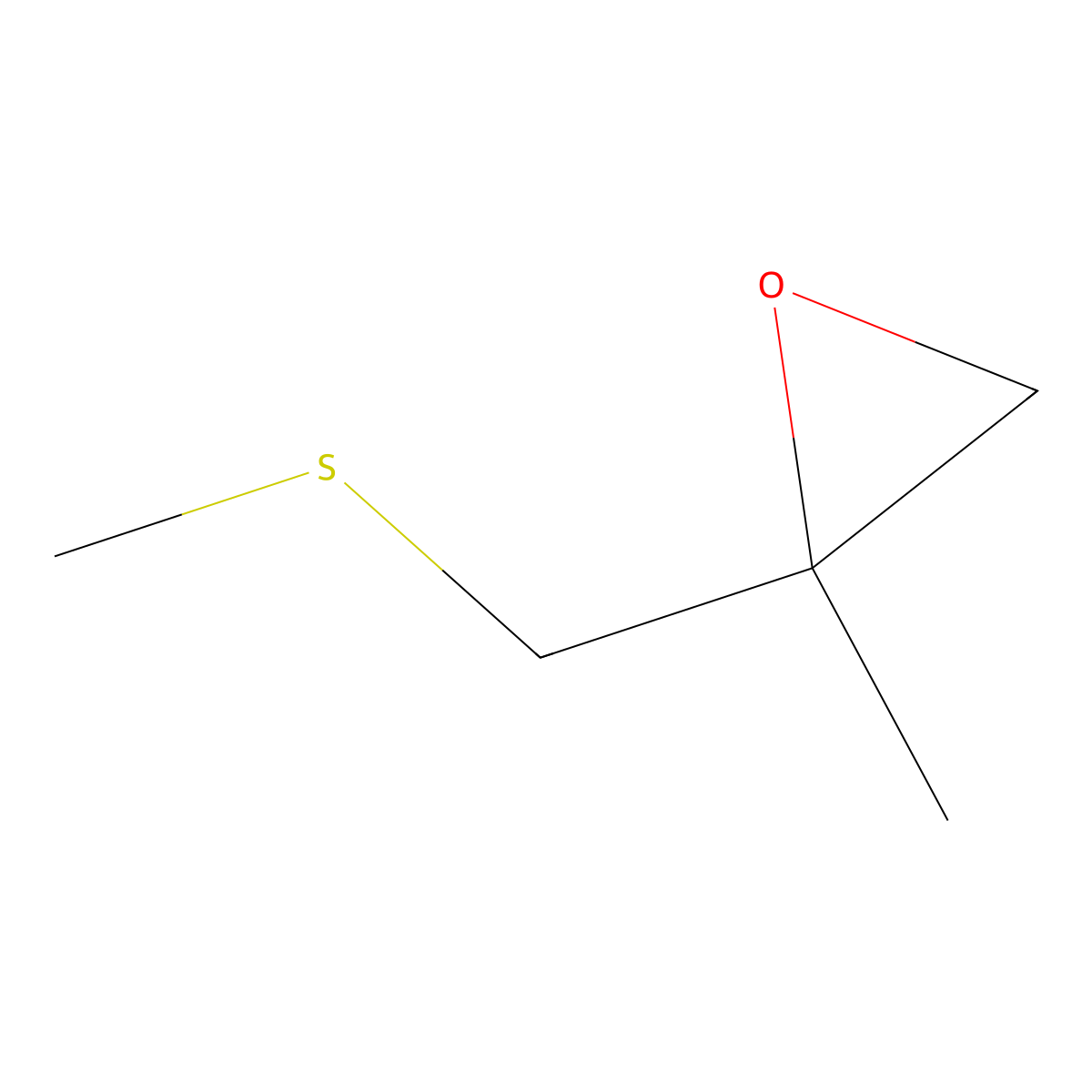 2-Methyl-2-[(methylsulfanyl)methyl]oxirane molecular structure, CAS 1510905-36-8