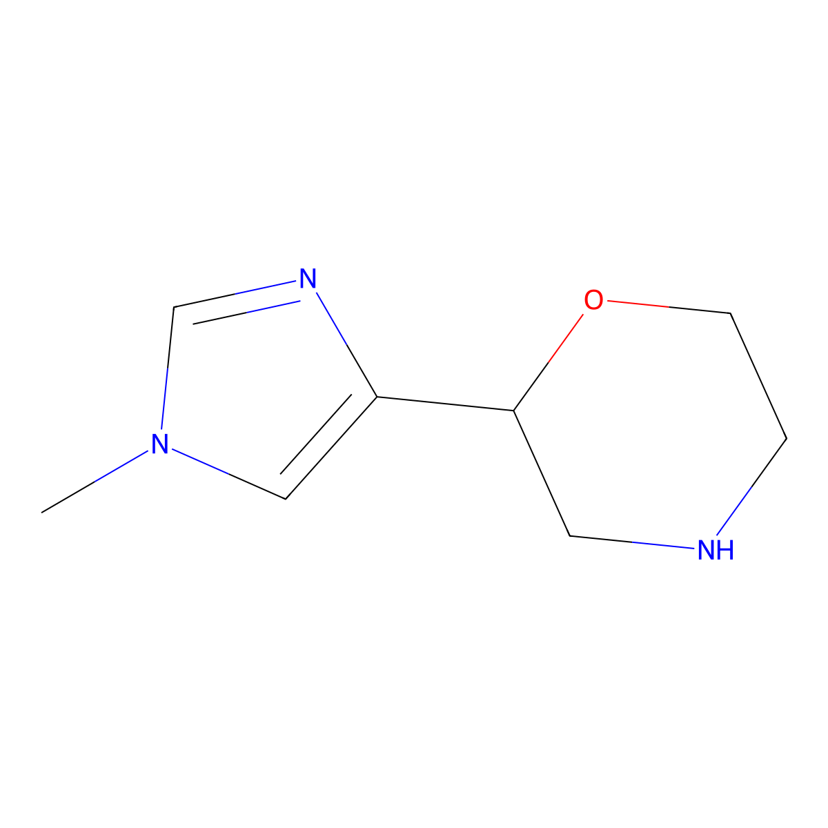 2-(1-methyl-1H-imidazol-4-yl)morpholine molecular structure, CAS 1510906-87-2