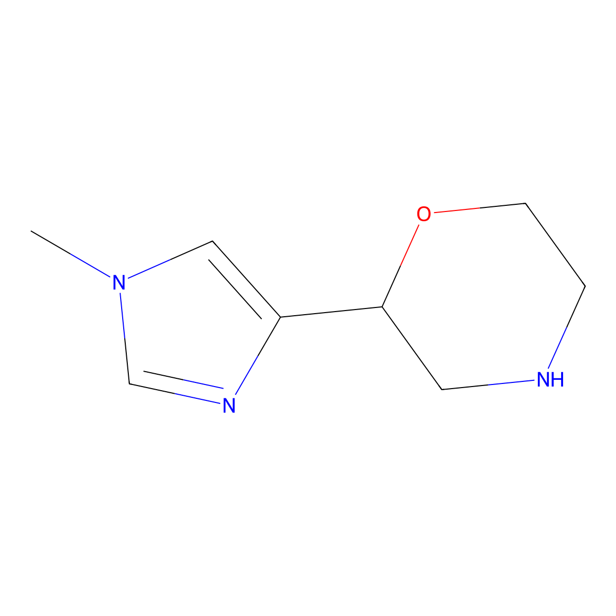 2-(1-methyl-1H-imidazol-4-yl)morpholine molecular structure, CAS 1510906-87-2