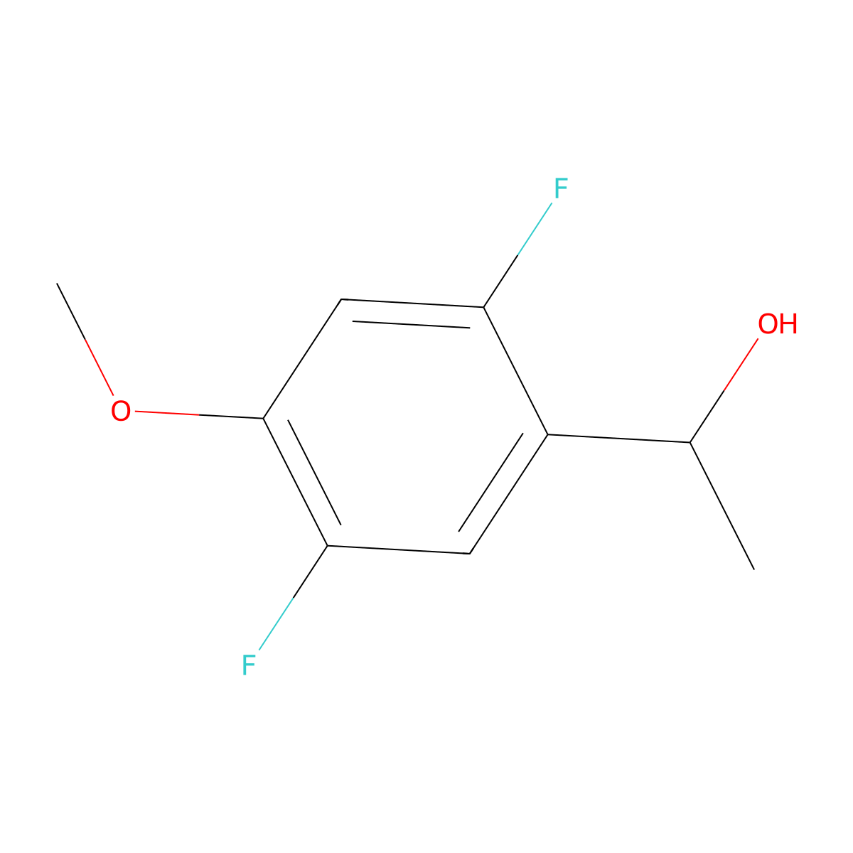 1-(2,5-Difluoro-4-methoxyphenyl)ethanol molecular structure, CAS 1510930-34-3