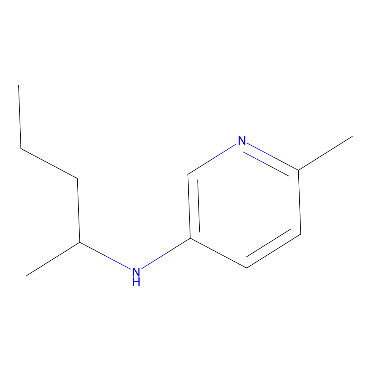 6-methyl-N-(pentan-2-yl)pyridin-3-amine molecular structure, CAS 1510934-46-9