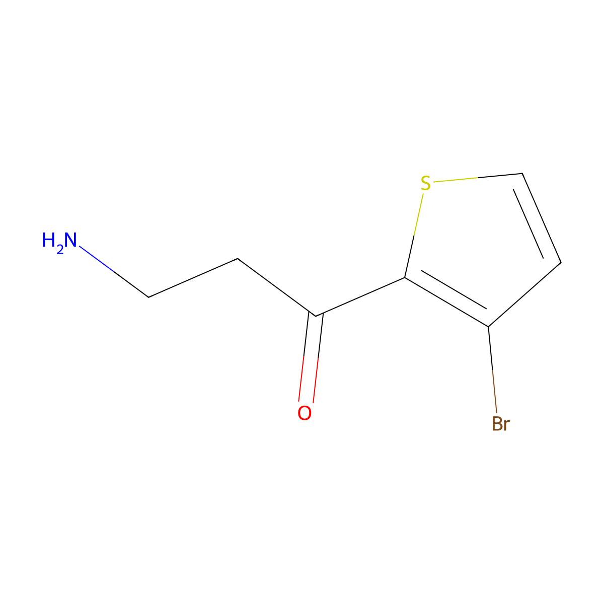 3-Amino-1-(3-bromothiophen-2-yl)propan-1-one molecular structure, CAS 1510935-19-9