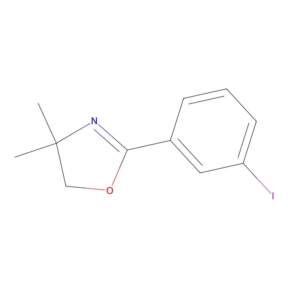 2-(3-Iodophenyl)-4,4-dimethyl-5H-1,3-oxazole molecular structure, CAS 151094-71-2