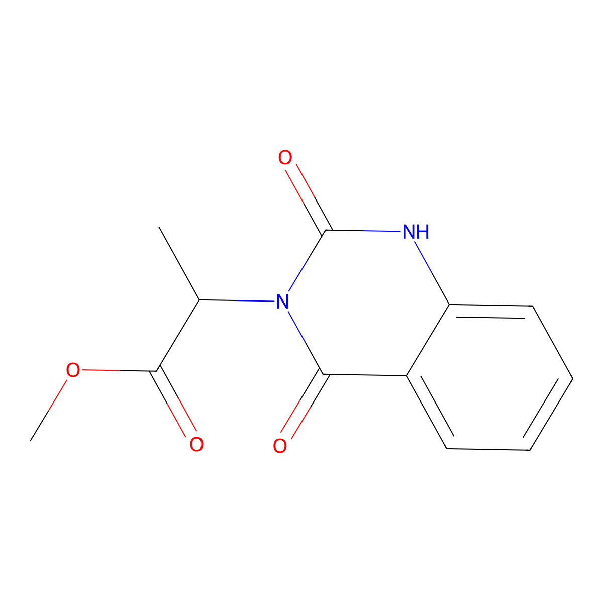 (S)-methyl 2-(2,4-dioxo-1,2-dihydroquinazolin-3(4H)-yl)propanoate molecular structure, CAS 151094-87-0