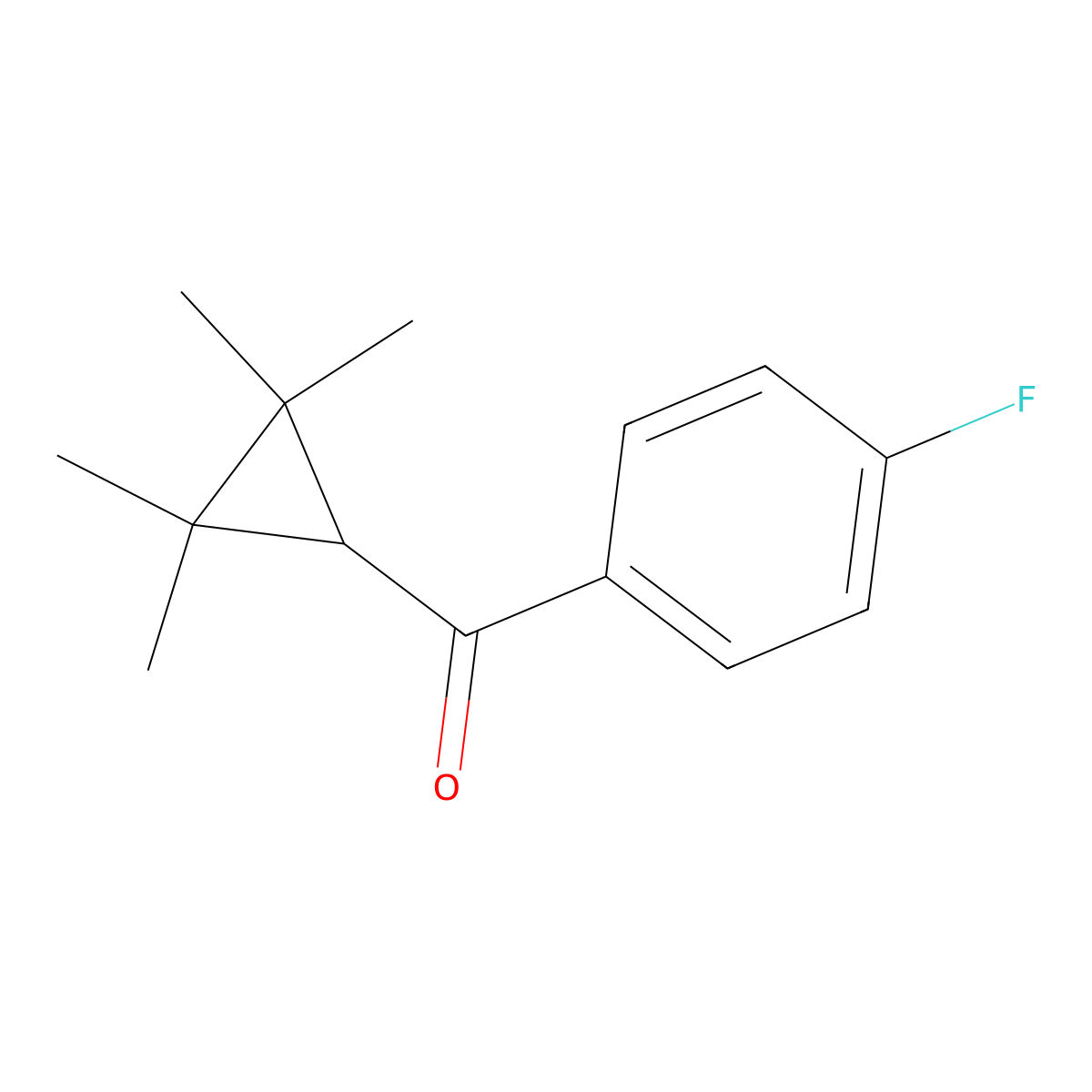 (4-Fluorophenyl)(2,2,3,3-tetramethylcyclopropyl)methanone molecular structure, CAS 1510943-49-3