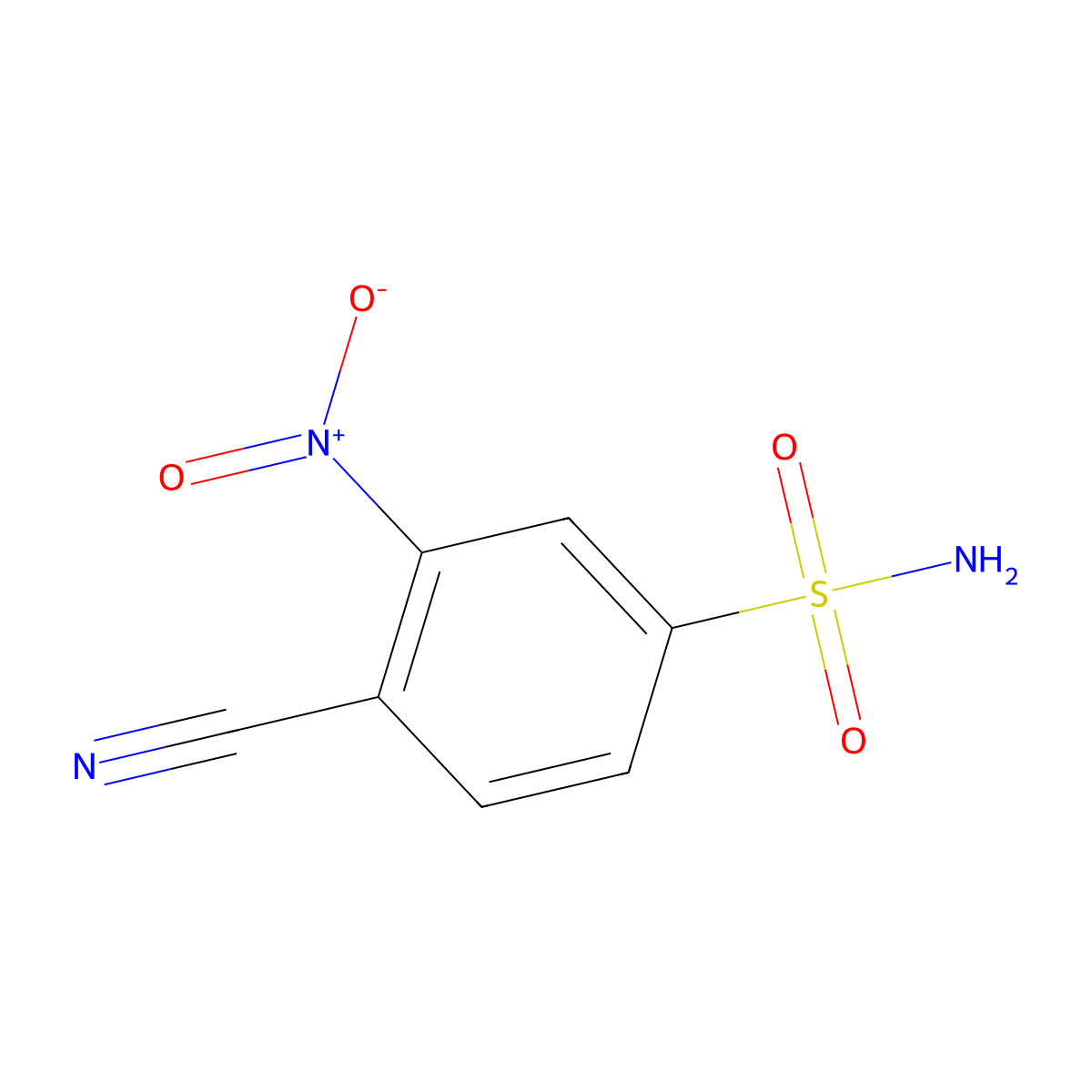4-Cyano-3-nitrobenzene-1-sulfonamide molecular structure, CAS 1510947-15-5