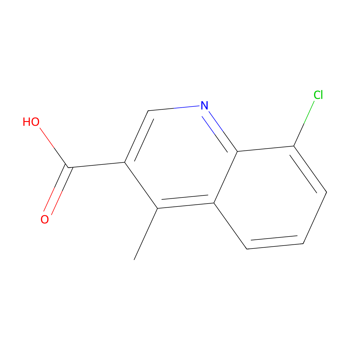 8-Chloro-4-methylquinoline-3-carboxylic acid molecular structure, CAS 1510949-38-8