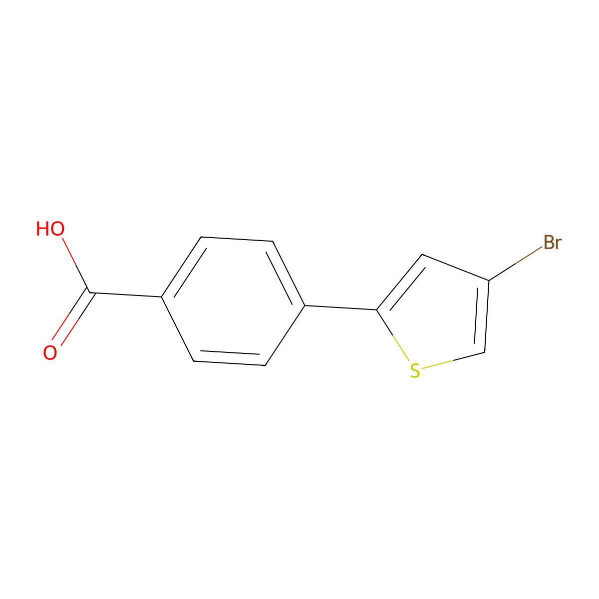 4-(4-Bromothiophen-2-YL)benzoic acid molecular structure, CAS 1510951-83-3