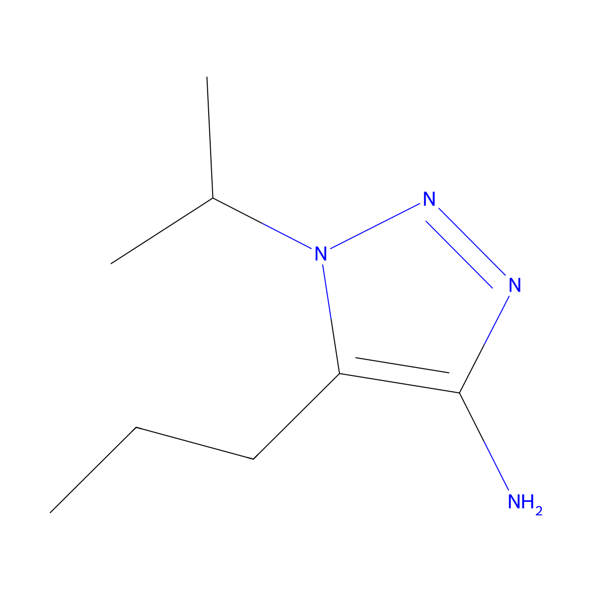 1-(propan-2-yl)-5-propyl-1H-1,2,3-triazol-4-amine molecular structure, CAS 1510959-66-6