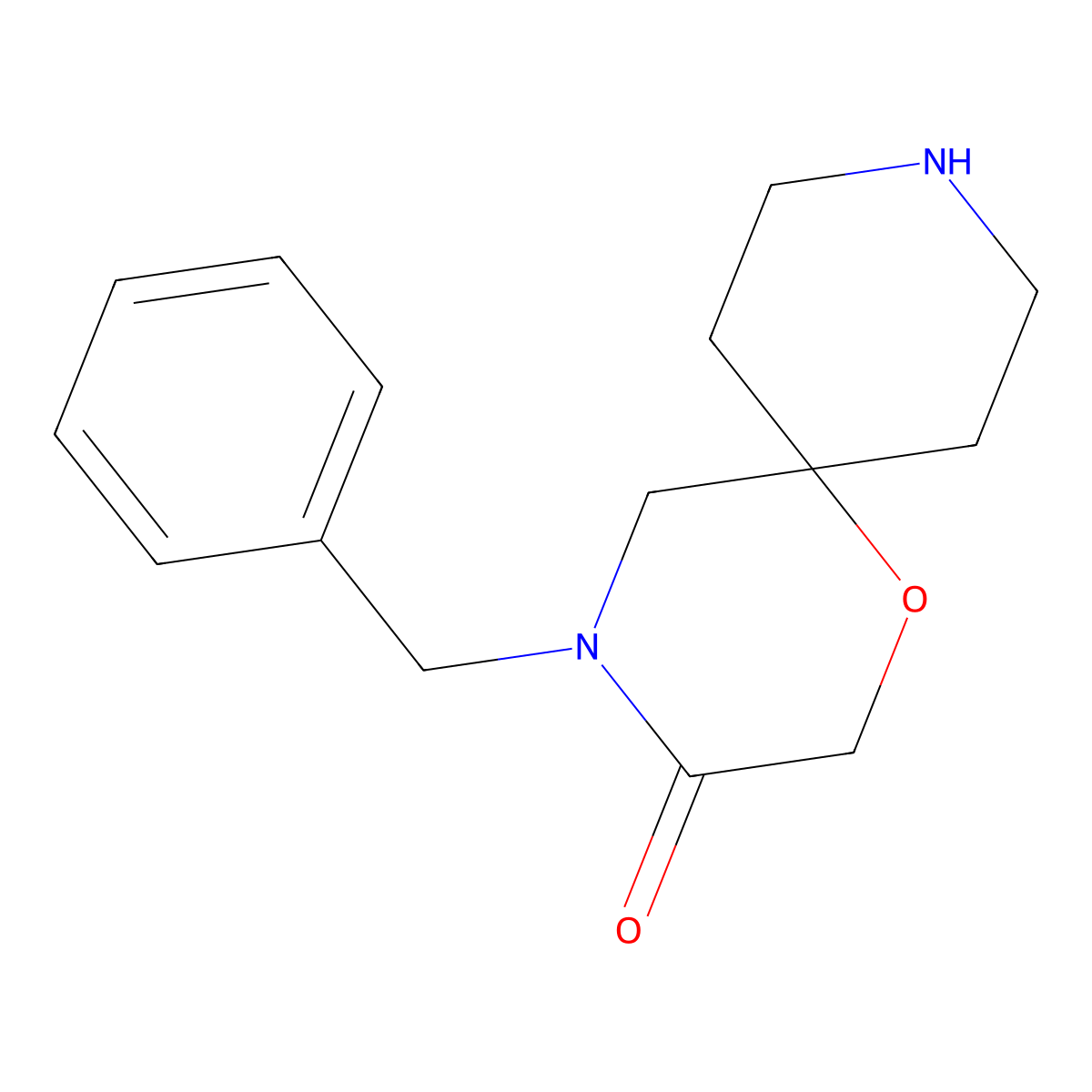 4-Benzyl-1-oxa-4,9-diazaspiro[5.5]undecan-3-one molecular structure, CAS 151096-96-7