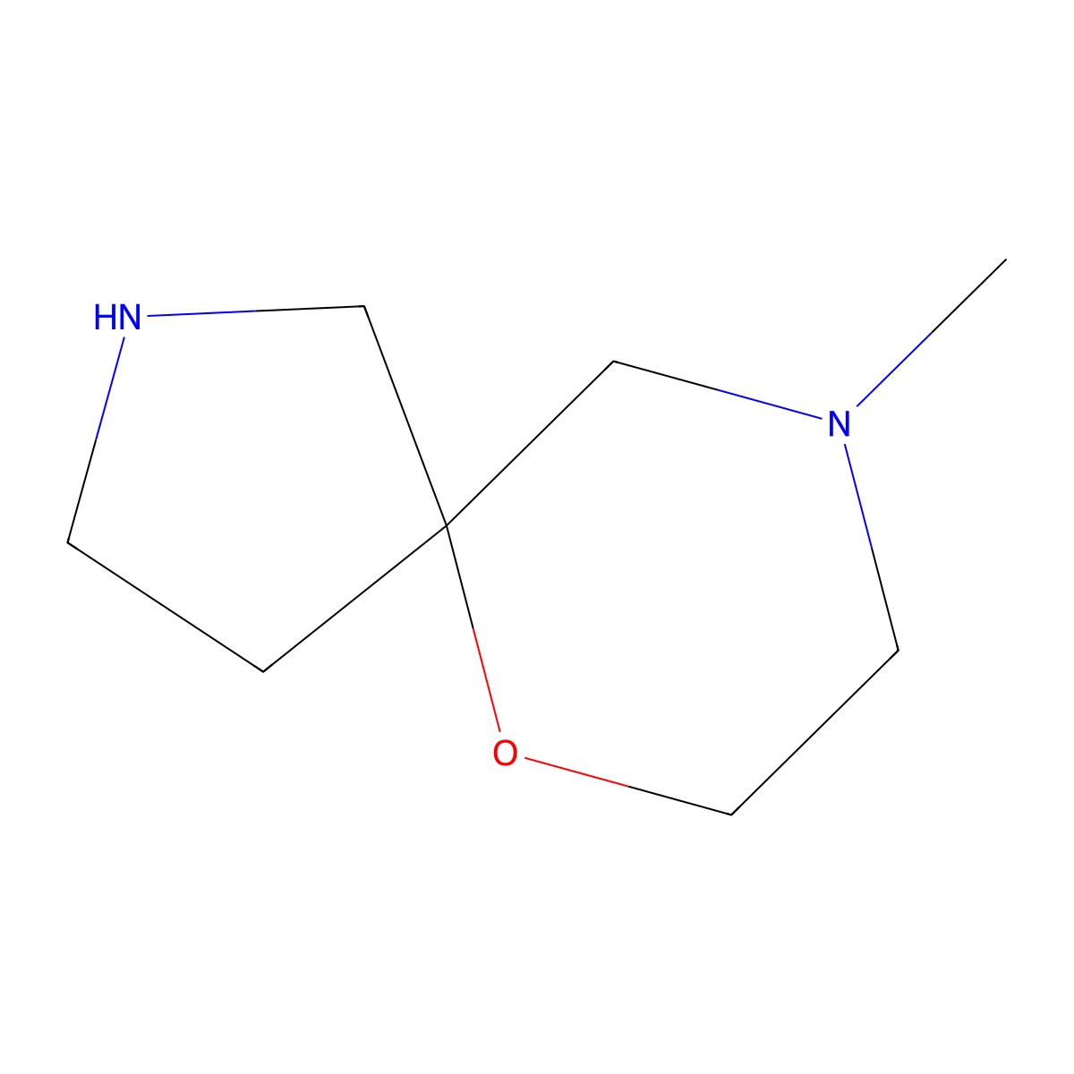 9-Methyl-6-oxa-2,9-diazaspiro[4.5]decane molecular structure, CAS 151097-02-8