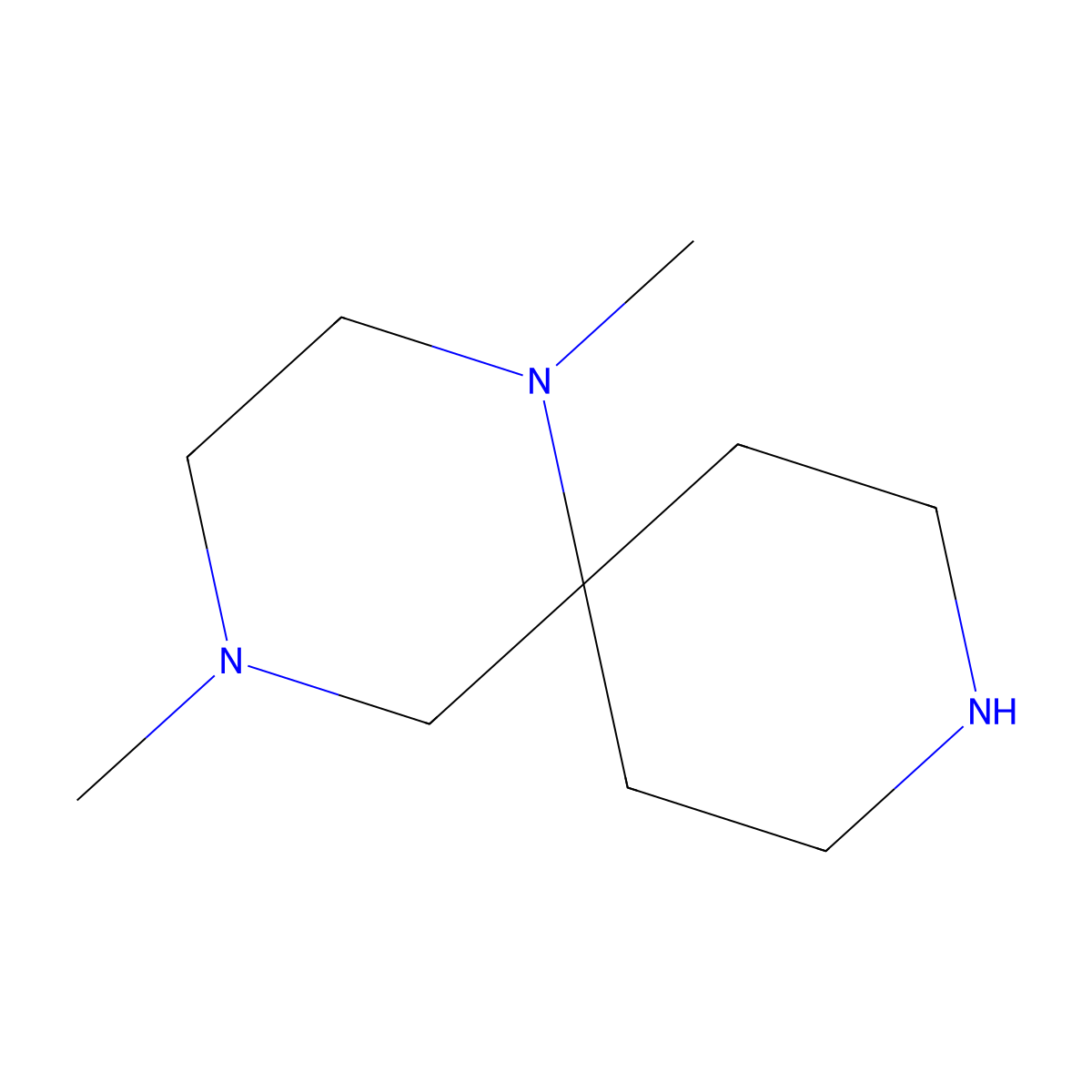 1,4-Dimethyl-1,4,9-triazaspiro[5.5]undecane molecular structure, CAS 151097-18-6