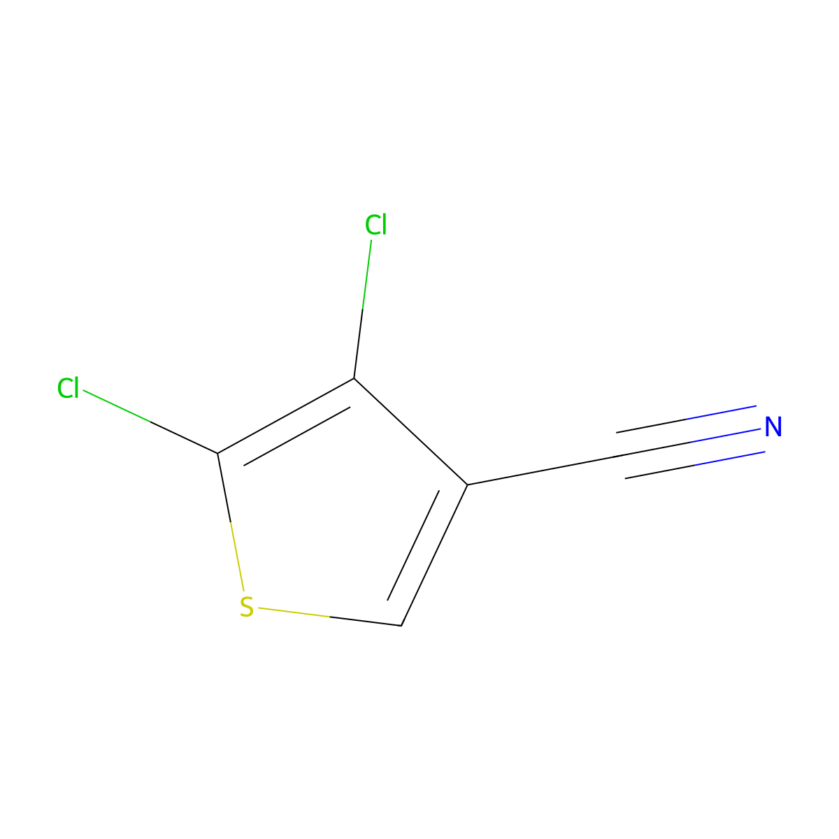 4,5-Dichlorothiophene-3-carbonitrile molecular structure, CAS 1510984-04-9