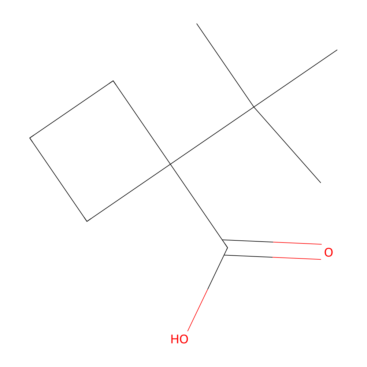 1-Tert-butylcyclobutane-1-carboxylic acid molecular structure, CAS 1510992-29-6