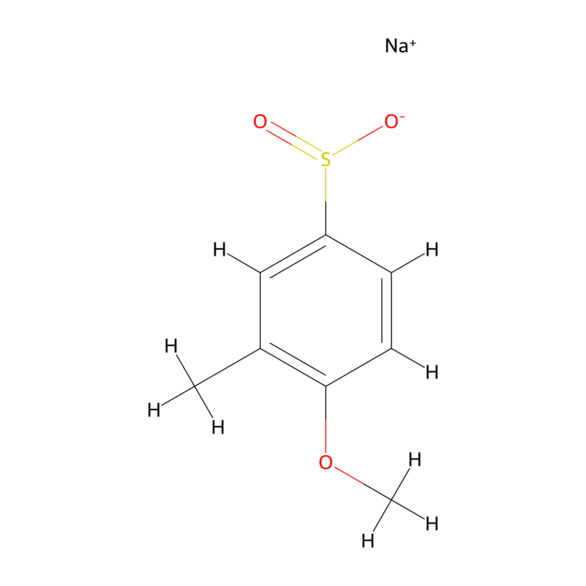 Sodium 4-methoxy-3-methylbenzene-1-sulfinate molecular structure, CAS 1511020-48-6