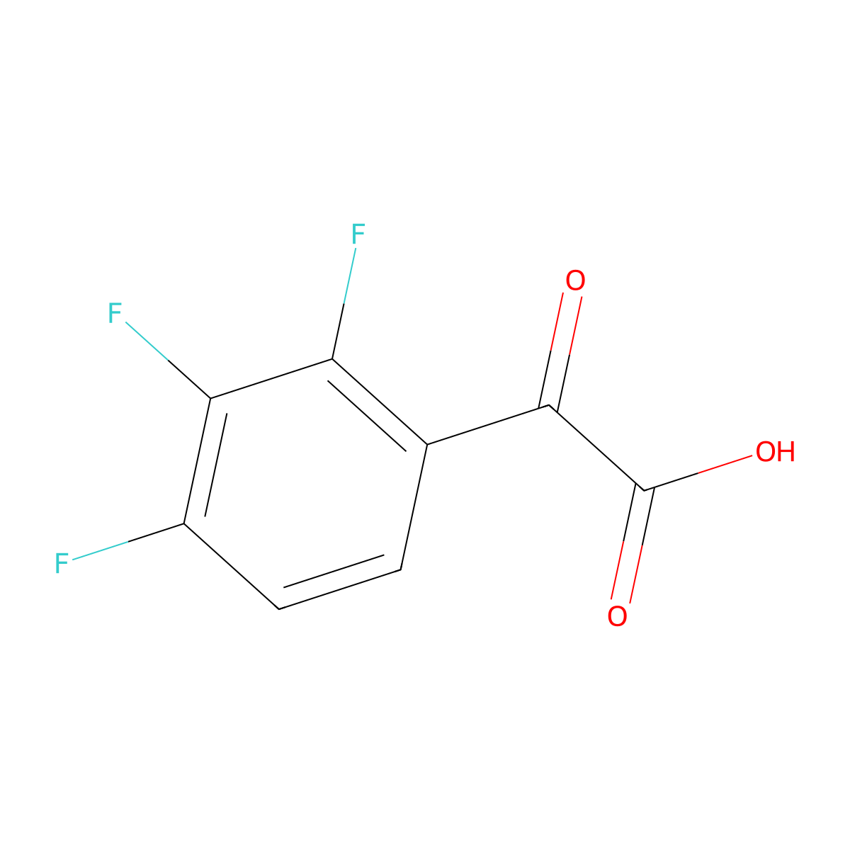 2-Oxo-2-(2,3,4-trifluorophenyl)acetic acid molecular structure, CAS 1511022-22-2