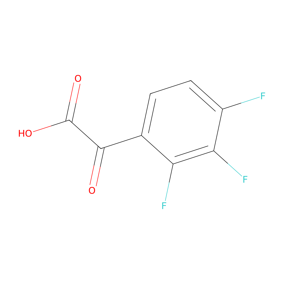 2-Oxo-2-(2,3,4-trifluorophenyl)acetic acid molecular structure, CAS 1511022-22-2