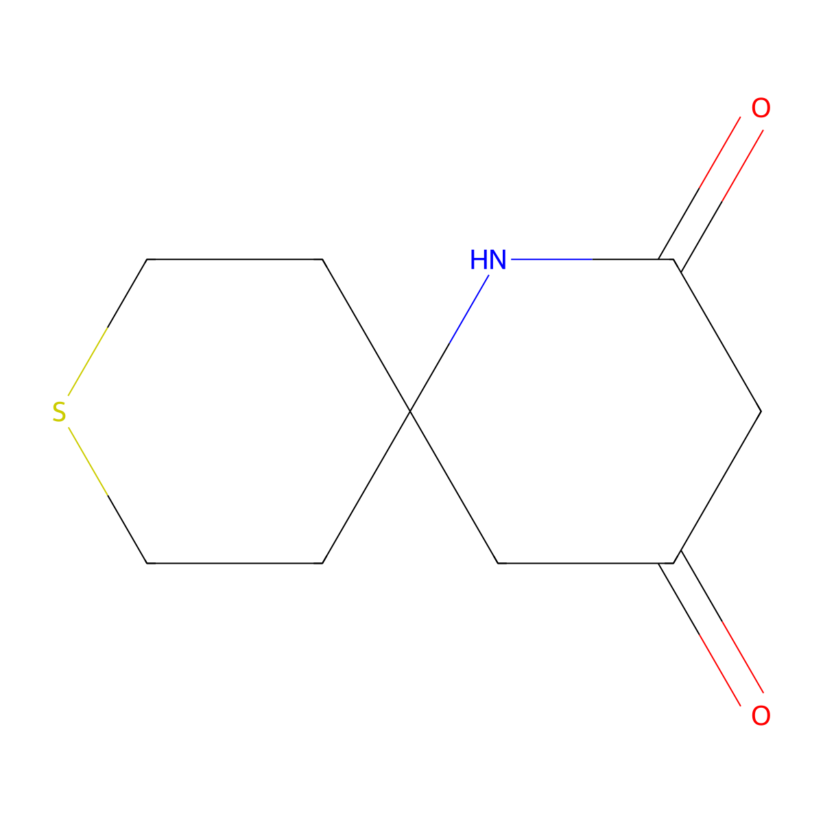 9-Thia-1-azaspiro[5.5]undecane-2,4-dione molecular structure, CAS 1511023-69-0