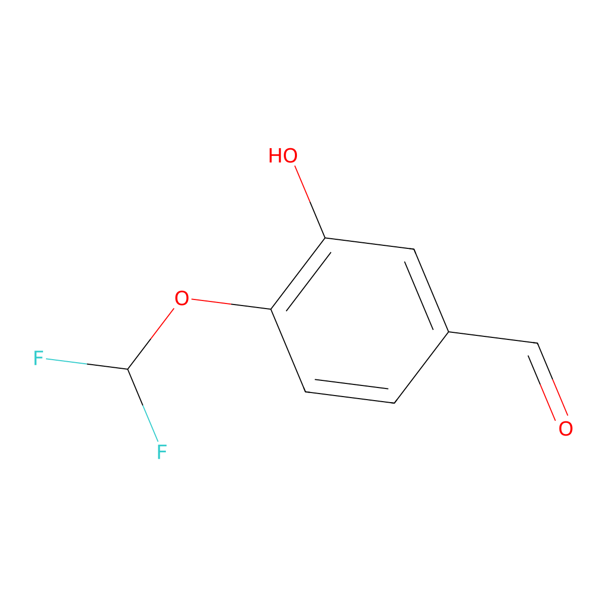 4-(Difluoromethoxy)-3-hydroxybenzaldehyde molecular structure, CAS 151103-08-1