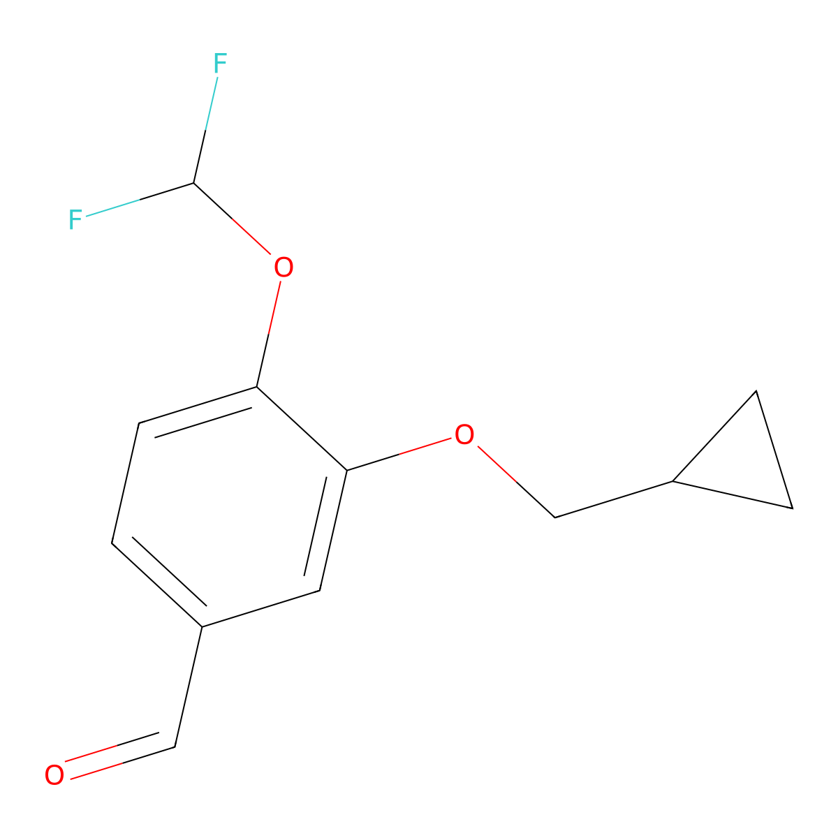 3-(Cyclopropylmethoxy)-4-(difluoromethoxy)benzaldehyde molecular structure, CAS 151103-09-2
