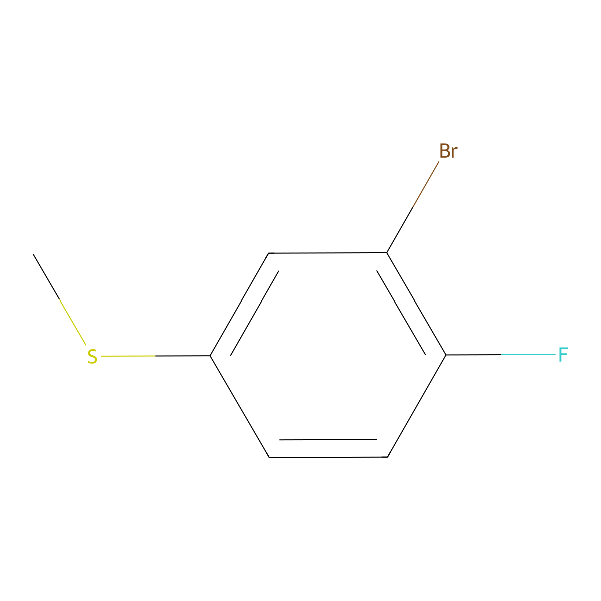 3-Bromo-4-fluorothioanisole molecular structure, CAS 1511032-71-5